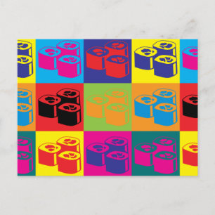 Sushi Pop Art Postkarte