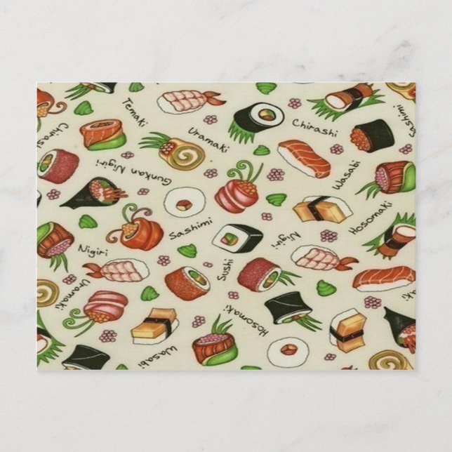 Sushi Postkarte (Vorderseite)