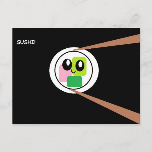 Sushi Postkarte (Vorderseite)