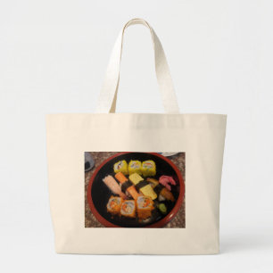 Sushi Raw Food Japanisches Essen Köstlich Serviere Jumbo Stoffbeutel