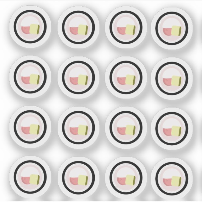 Sushi Roll Cream Käse Lachs Sticker (Vorderseite)