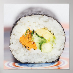 Sushi roll Fisch und Reis Poster