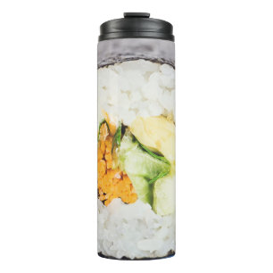 Sushi roll Fisch und Reis Thermosbecher