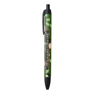 Sushi Roll Lmon Black Chopsticks Black Ink Pen Kugelschreiber