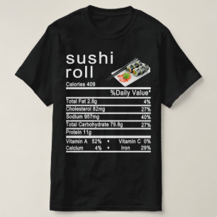 Sushi Roll Nutrition Facts-Label T-Shirt