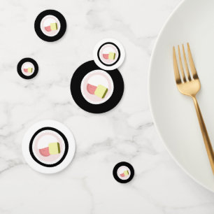 Sushi Roll Salmon Birthday Restaurant Konfetti