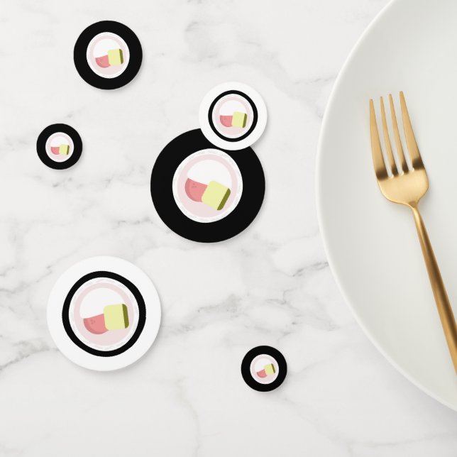 Sushi Roll Salmon Birthday Restaurant Konfetti (Gruppe)