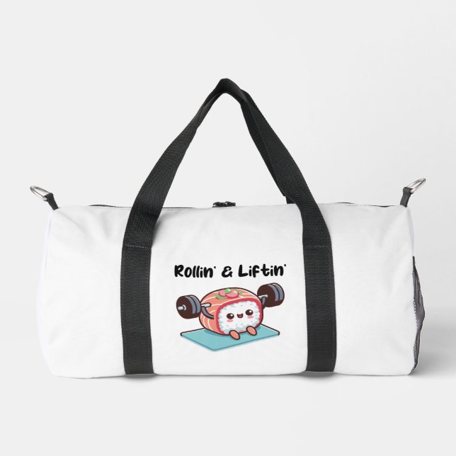 Sushi-Rolle stemmt Gewichte Duffle Bag (Vorderseite)