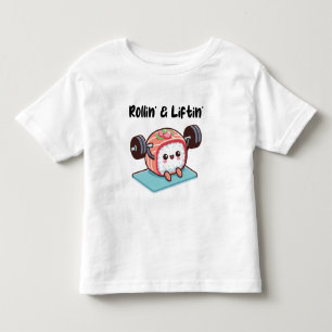 Sushi-Rolle stemmt Gewichte Kleinkind T-shirt