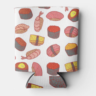 Sushi-Rollen, doodle, bunte Tapeten Dosenkühler