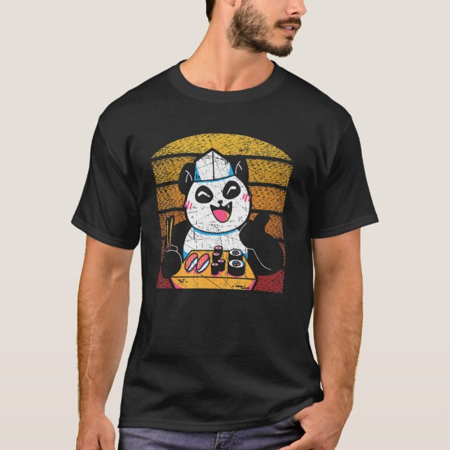Sushi Rolls Japanischer Sushi Feinschmecker Animal T-Shirt (Vorderseite)