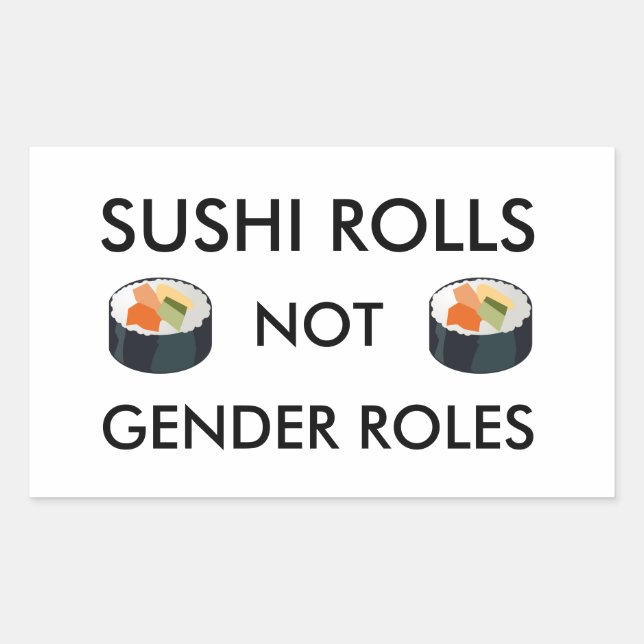 Sushi Rolls Not Gender Roll Sticker (Vorderseite)