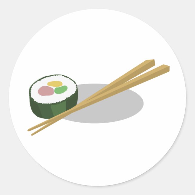 Sushi Runder Aufkleber (Vorderseite)