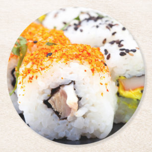 Sushi Runder Pappuntersetzer