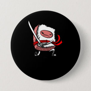 Sushi-Samurais Ninja Kawaii Japaner-Nahrung Button