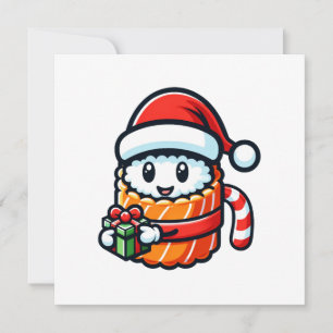 Sushi Santa - Festive Roll mit Geschenk Einladung