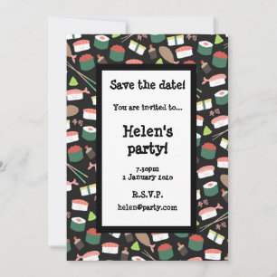 Sushi Save the Date Card