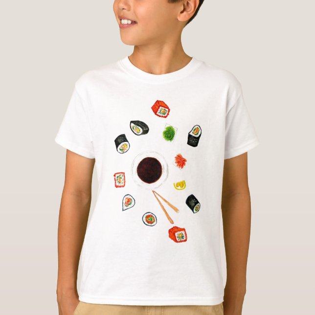 Sushi-SetWatercolor T-Shirt (Vorderseite)