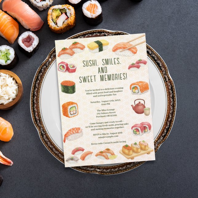 Sushi, smiles, and sweet memories! einladung (Von Creator hochgeladen)