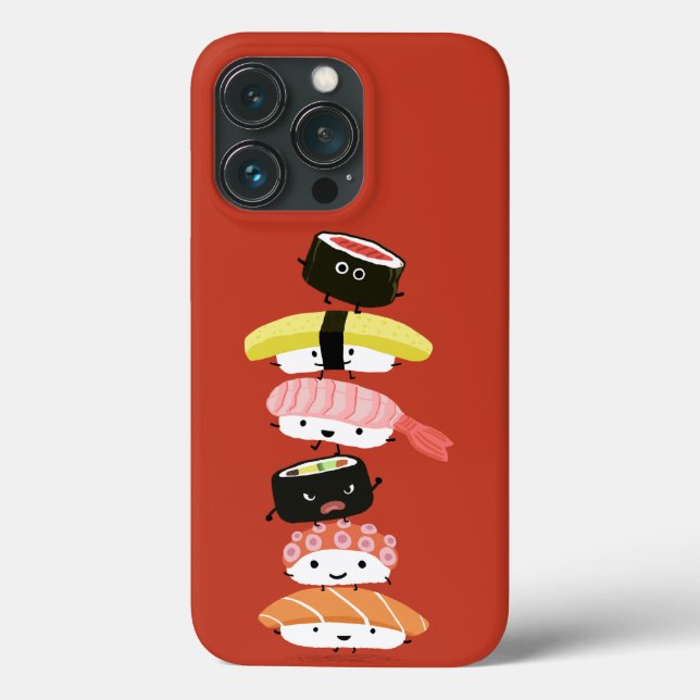 Sushi Stack - A Kawaii Tower of Sushi Characters Case-Mate iPhone Hülle (Rückseite)
