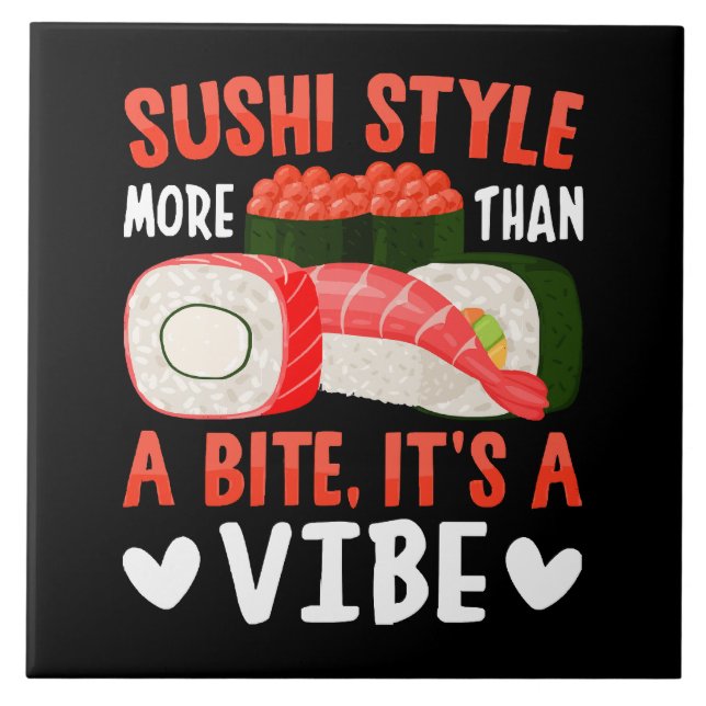 Sushi Stil mehr als ein Biss Fliese (Vorderseite)