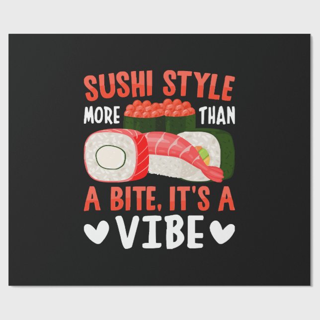 Sushi Stil mehr als ein Biss Geschenkpapier (Flach)