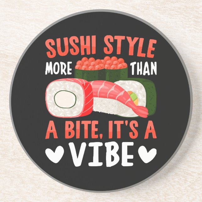 Sushi Stil mehr als ein Biss Getränkeuntersetzer (Vorne)