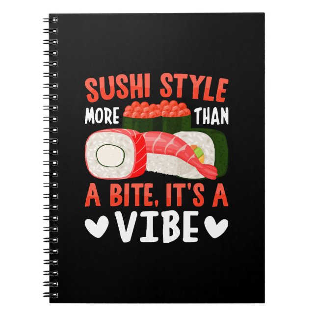 Sushi Stil mehr als ein Biss Notizblock (Vorderseite)