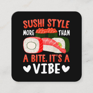Sushi Stil mehr als ein Biss Quadratische Visitenkarte