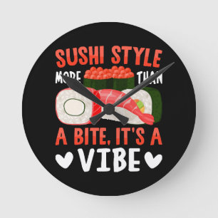 Sushi-Stil mehr als ein Biss Runde Wanduhr