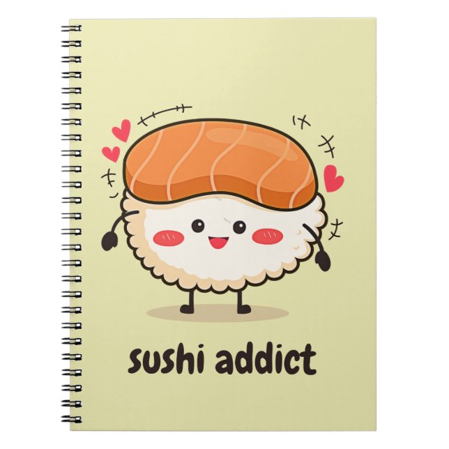 Sushi-Süchtig Notizblock (Vorderseite)