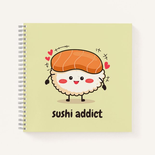Sushi-Süchtig Notizbuch (Vorderseite)