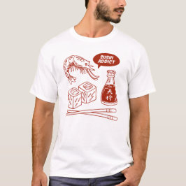 Sushi-Süchtiger – Japanisches Essen Handgezeichnet T-Shirt