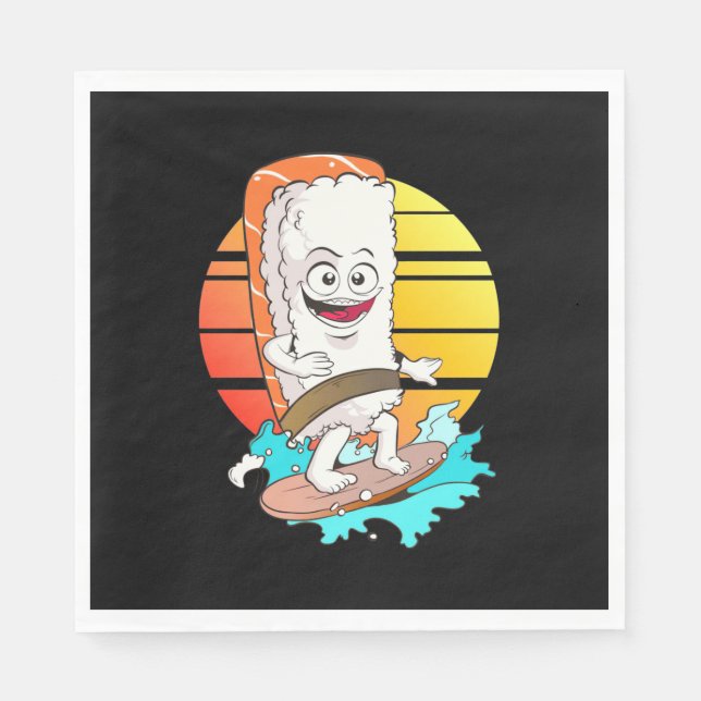 Sushi surfen serviette (Vorderseite)