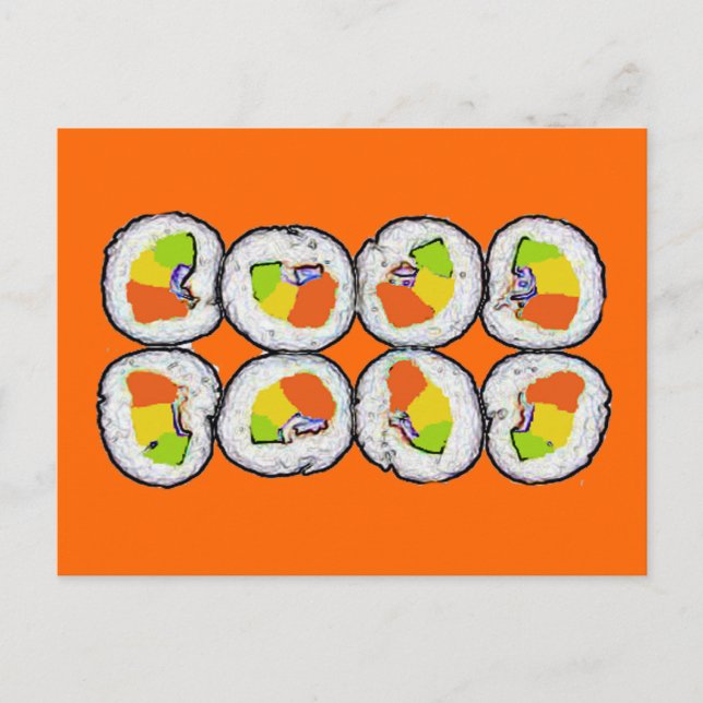 Sushi Sushi Postcard Postkarte (Vorderseite)