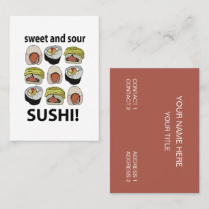 Sushi Sweet und Sour Sushi Visitenkarte