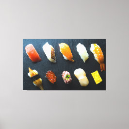Sushi Symphony on Slate - Canvas Art Leinwanddruck