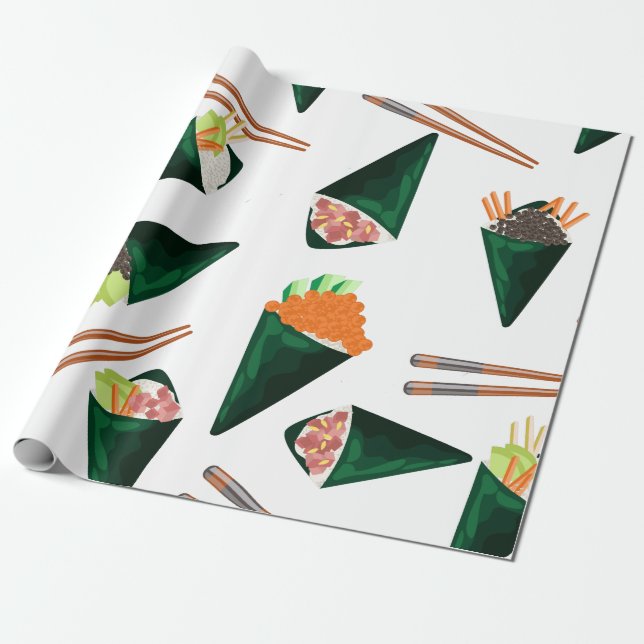 Sushi Temaki Geschenkpapier (Ungerollt)