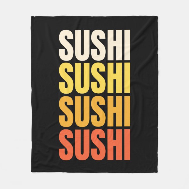 Sushi-Textentwurf Fleecedecke (Vorderseite)