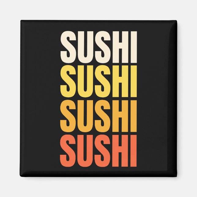 Sushi-Textentwurf Magnet (Vorne)