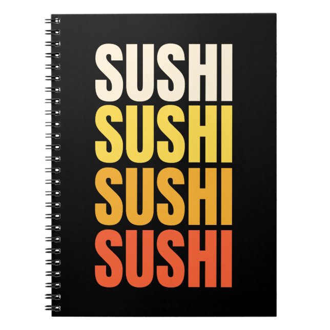 Sushi-Textentwurf Notizblock (Vorderseite)