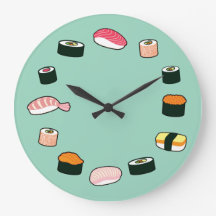 Sushi Time! Funky (Minze) Wall Clock