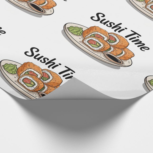 Sushi Time Geschenkpapier (Ecke)