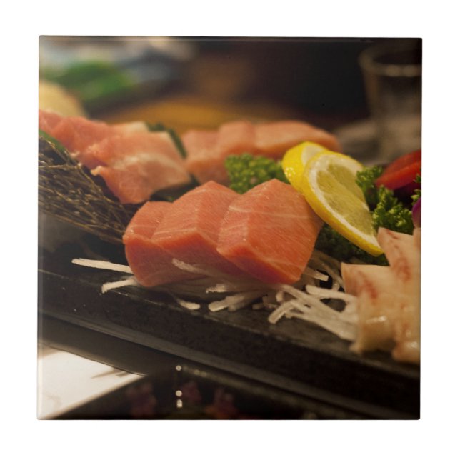 Sushi Time Thunfisch Party Fisch Fliese (Vorderseite)