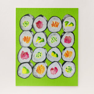 Sushi Time watercolor wasabi Puzzle