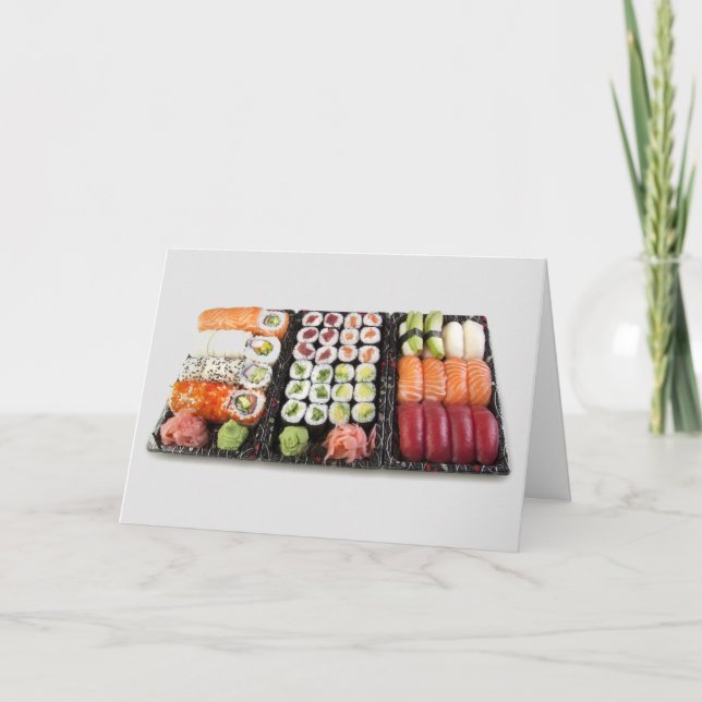 SUSHI TRAY MITTEILUNGSKARTEN (Vorderseite)