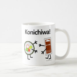Sushi u. Sojasoße - Konichiwa! Kaffeetasse