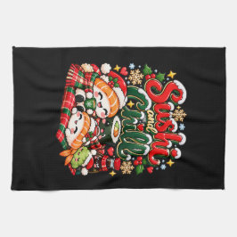 Sushi und Chill Weihnachten Geschirrtuch