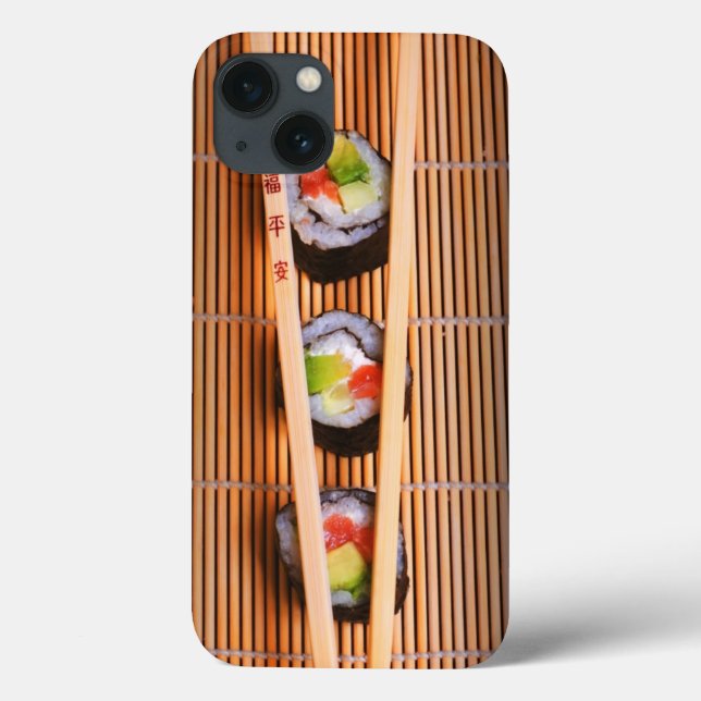 Sushi und Holzstäbchen Case-Mate iPhone Hülle (Rückseite)