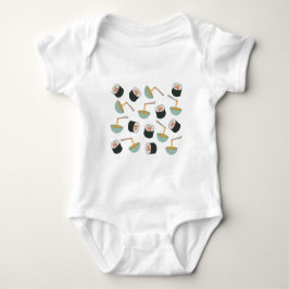 Sushi und Noodles Muster Baby Strampler